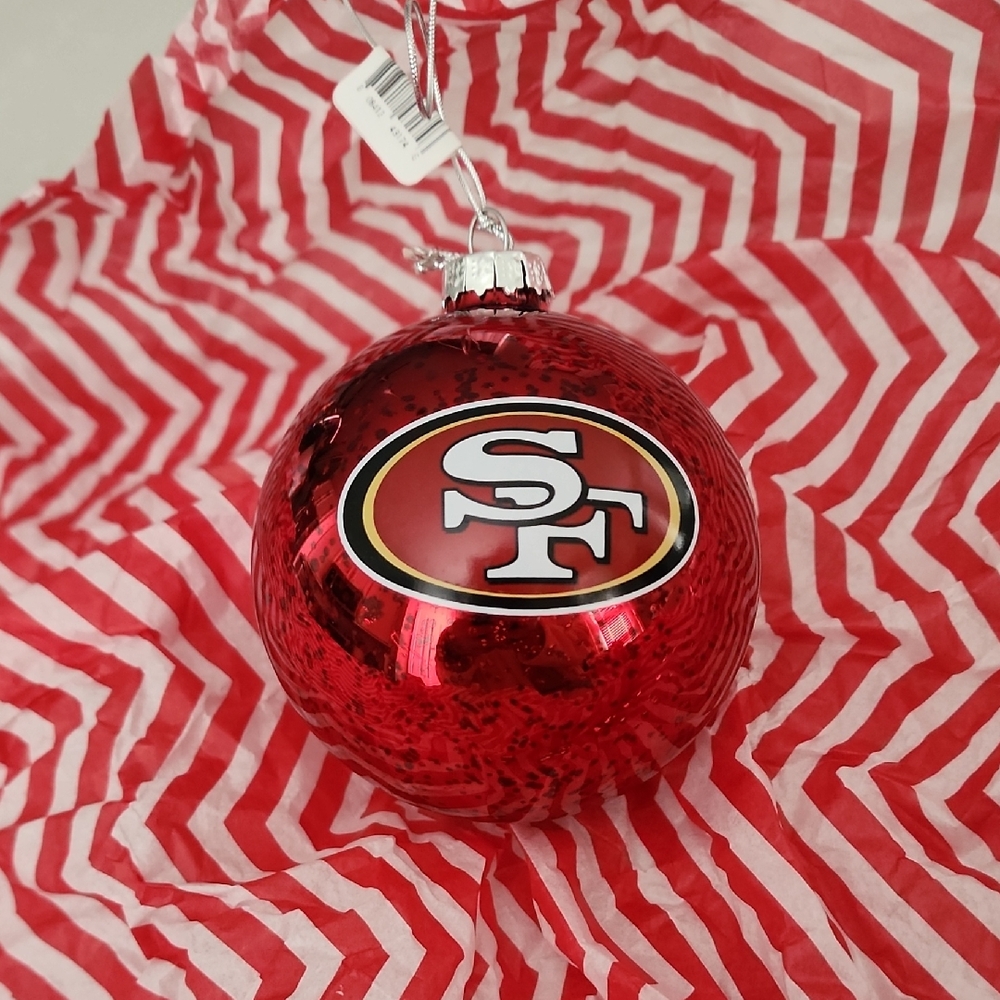 San Francisco 49ers Red Holiday Ornament